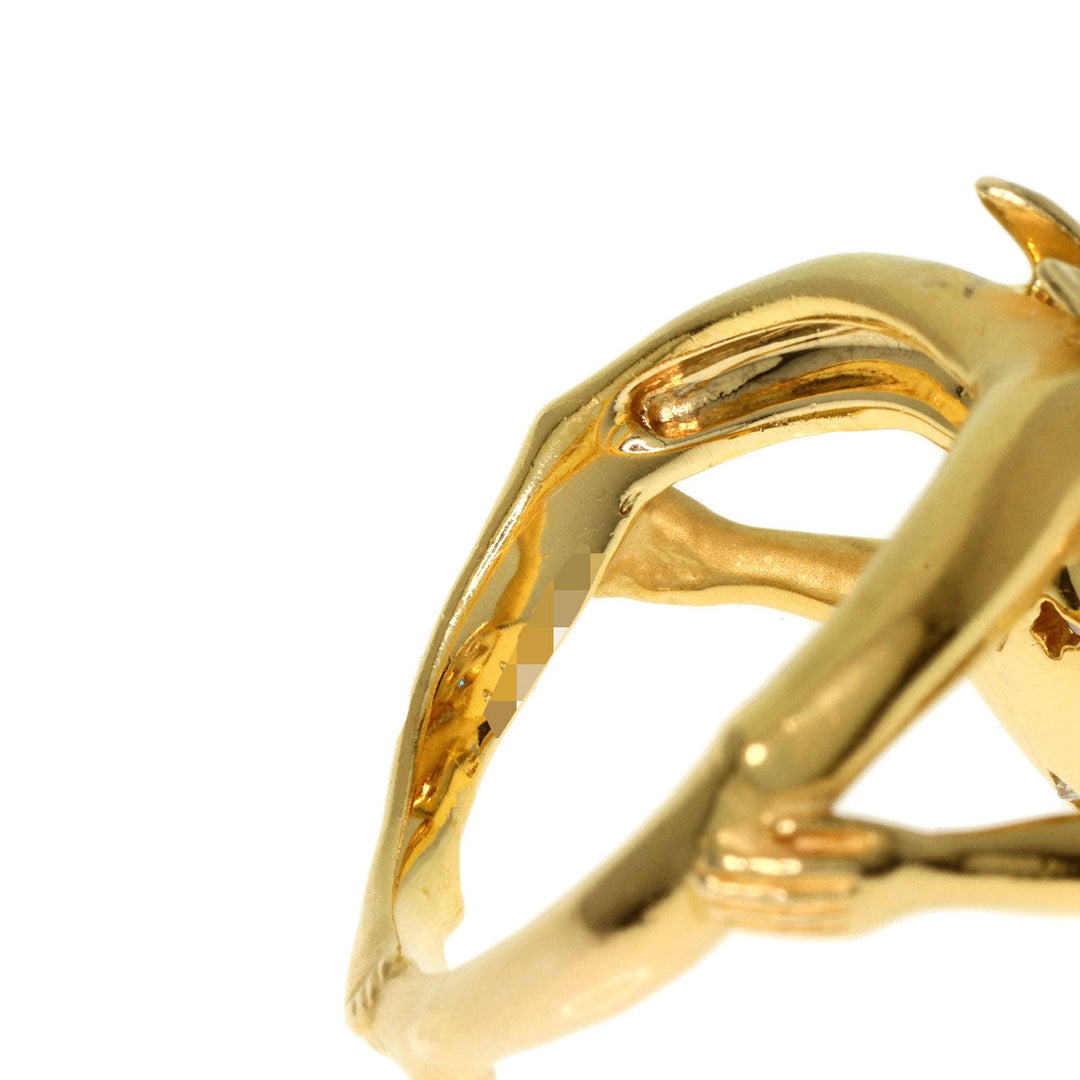 Carrera y Carrera Ring 18K Yellow Gold gold Angel motif Diamond Women Used Authentic