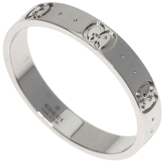GUCCI Ring K18WG Silver Icon #26 Women Used Authentic