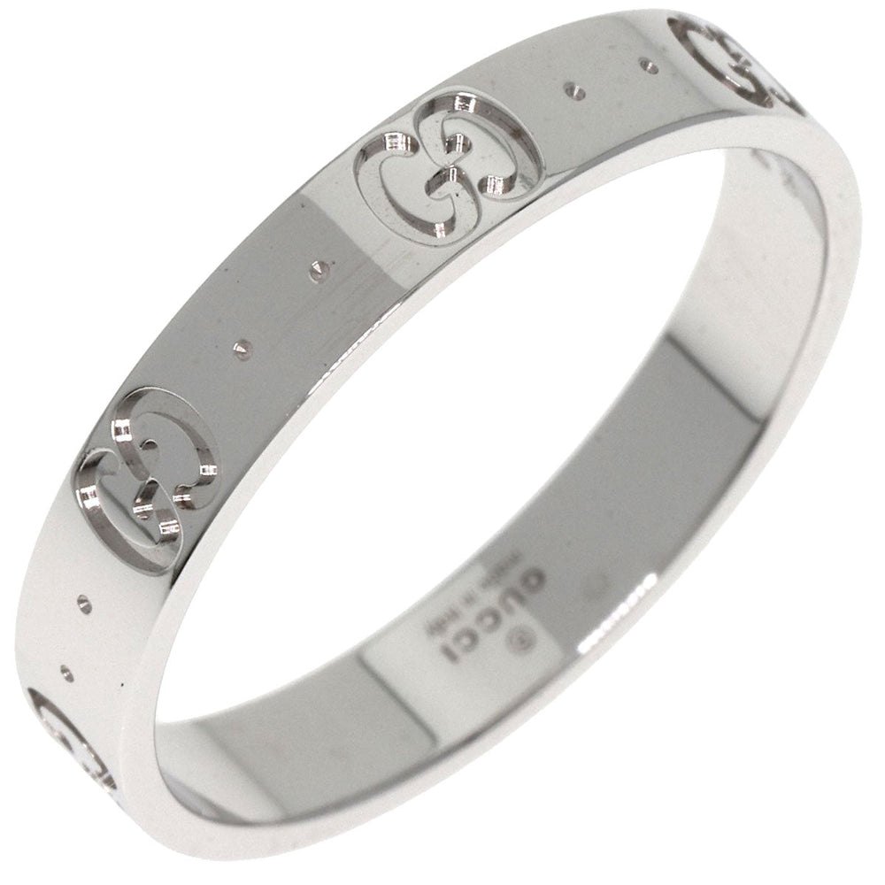 GUCCI Ring K18WG Silver Icon #26 Women Used Authentic