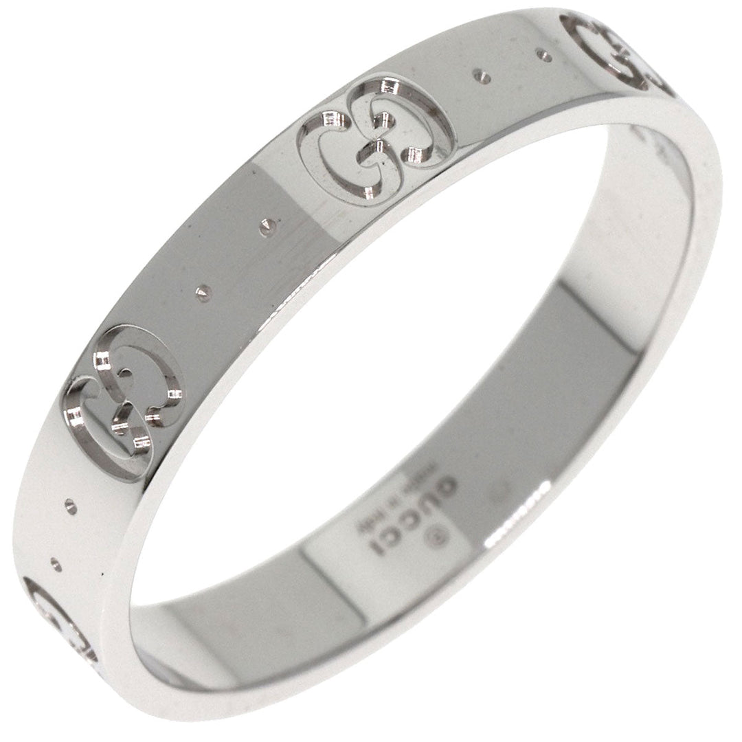 GUCCI Ring K18WG Silver Icon #26 Women Used Authentic