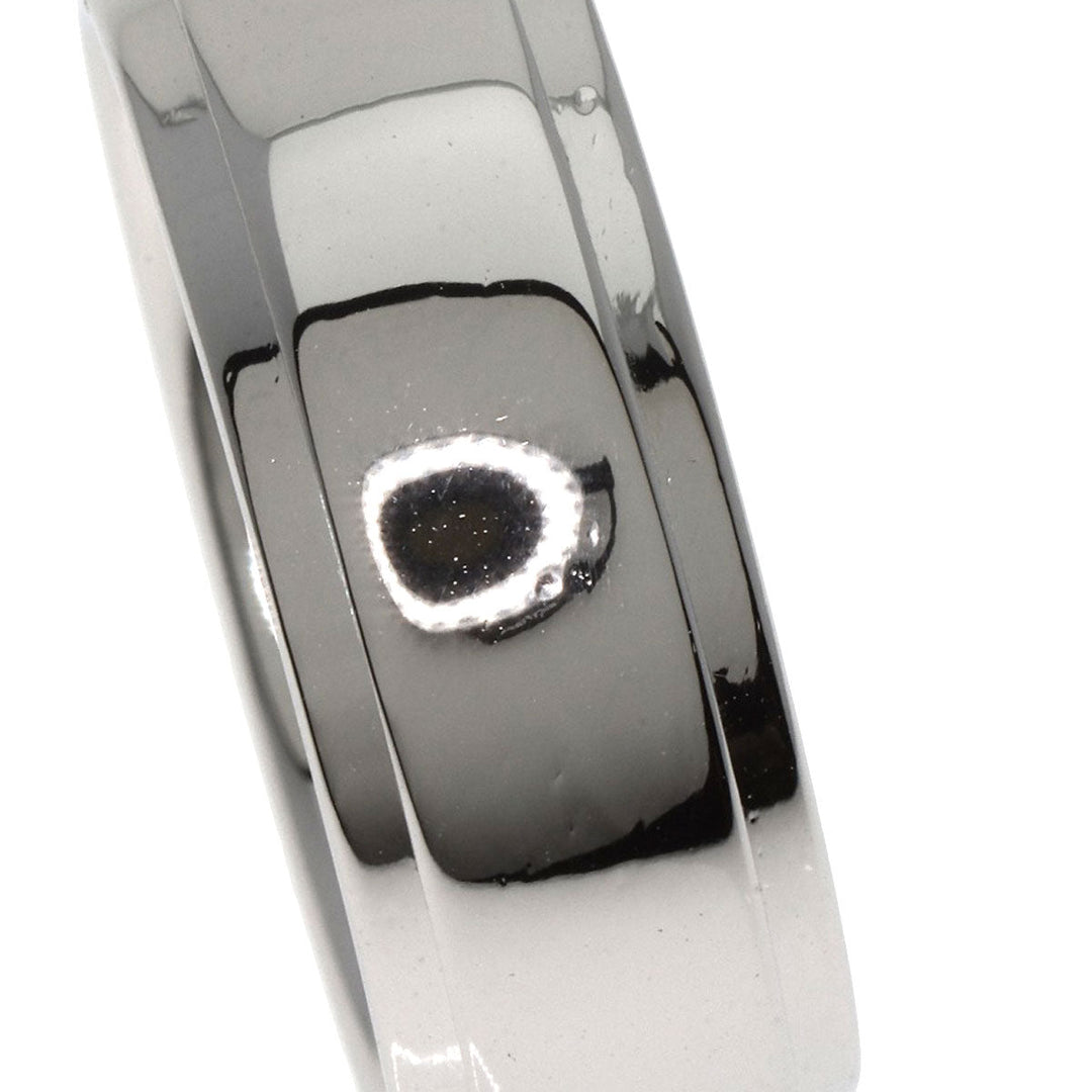 HARRY WINSTON Ring PT950 Silver Signature Band Diamond Women Used Authentic