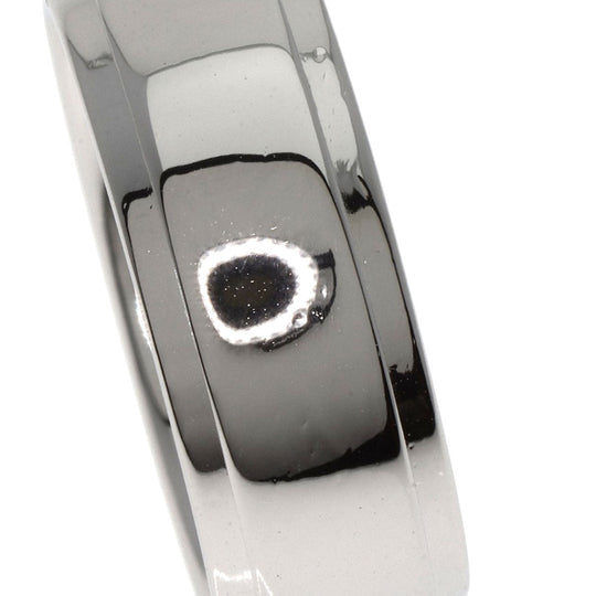HARRY WINSTON Ring PT950 Silver Signature Band Diamond Women Used Authentic