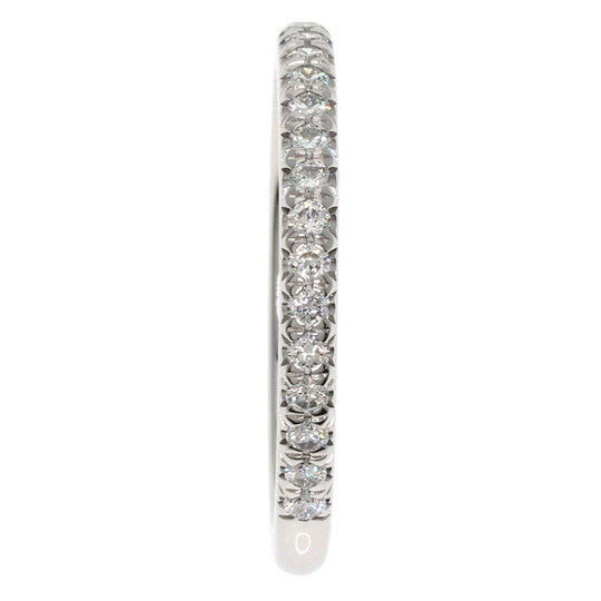 TIFFANY&Co. Ring PT950 Silver Novo Half Eternity Diamond Women Used Authentic