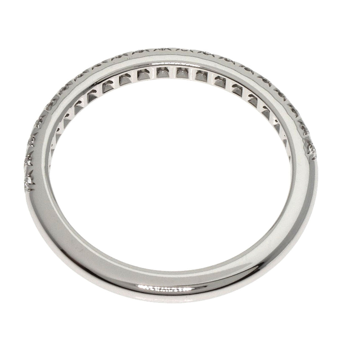 TIFFANY&Co. Ring PT950 Silver Novo Half Eternity Diamond Women Used Authentic