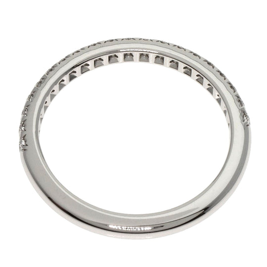 TIFFANY&Co. Ring PT950 Silver Novo Half Eternity Diamond Women Used Authentic