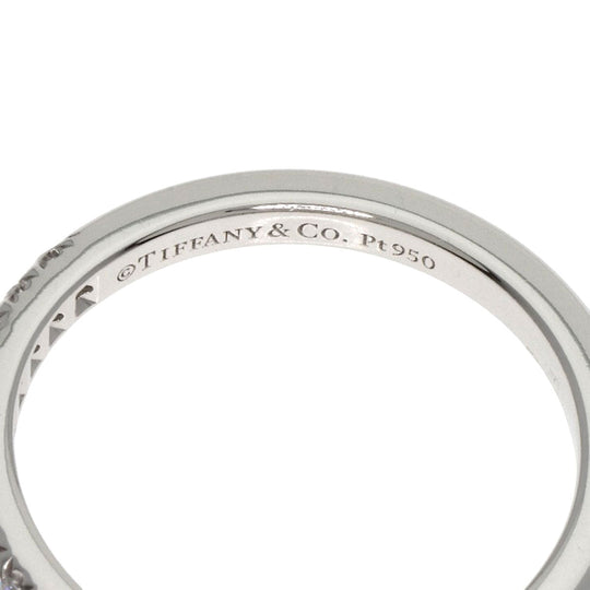 TIFFANY&Co. Ring PT950 Silver Novo Half Eternity Diamond Women Used Authentic