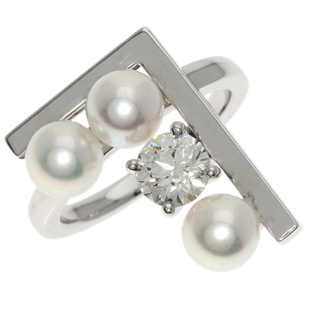 TASAKI Ring K18WG Silver Balance Note Pearl