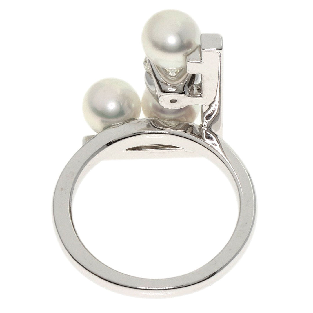 TASAKI Ring K18WG Silver Balance Note Pearl
