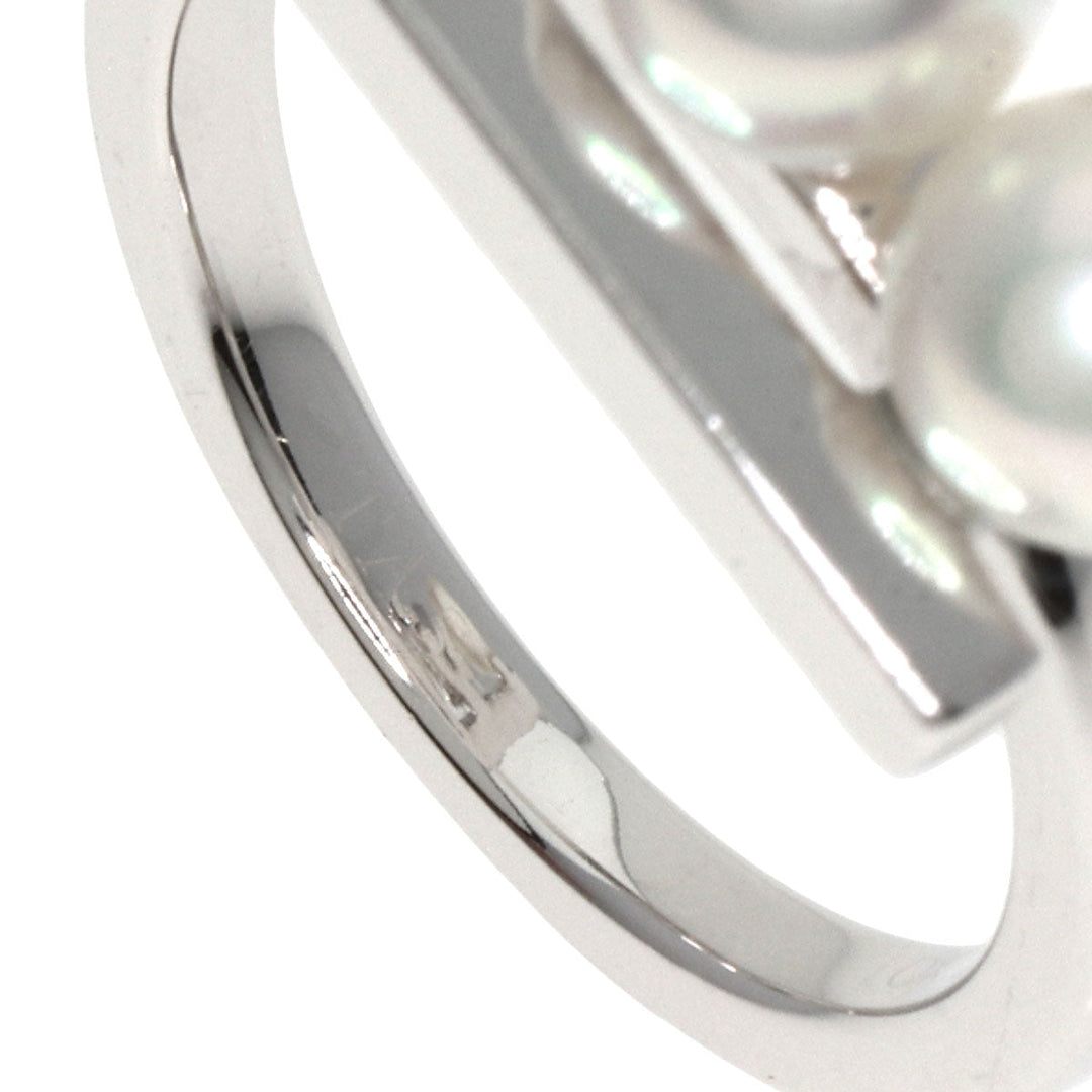 TASAKI Ring K18WG Silver Balance Note Pearl