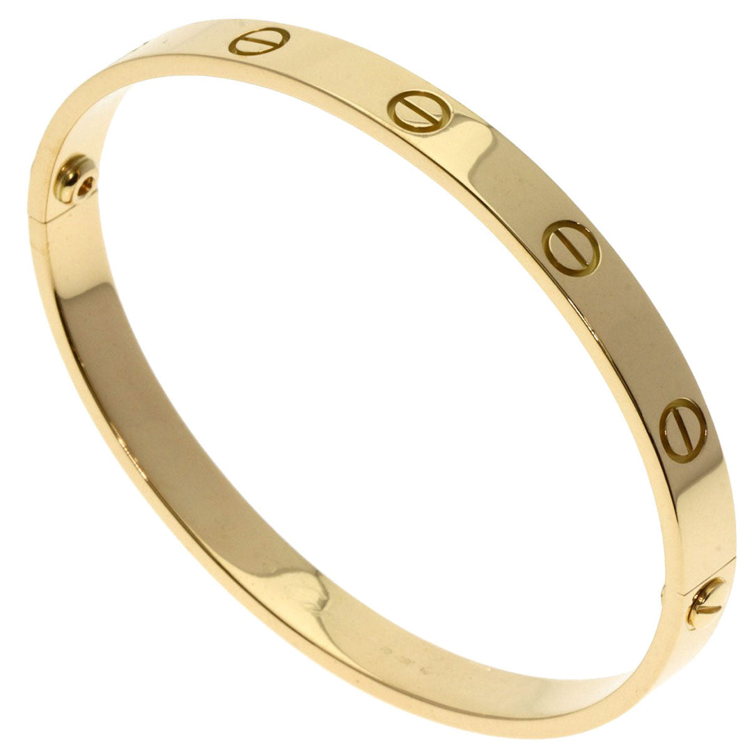 CARTIER bracelet 18K Yellow Gold gold Love Bracelet with Driver #18 Women Used Authentic