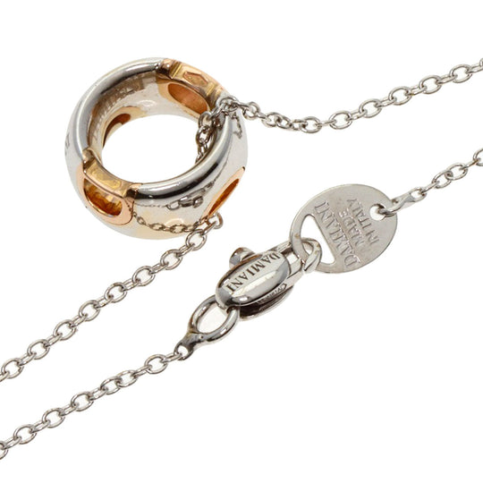 Damiani Necklace K18WG Silver D-Icon 1P Diamond