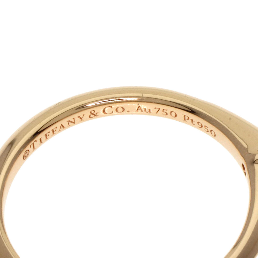 TIFFANY&Co. Ring K18PG , PT950 gold solitaire diamond Women Used Authentic