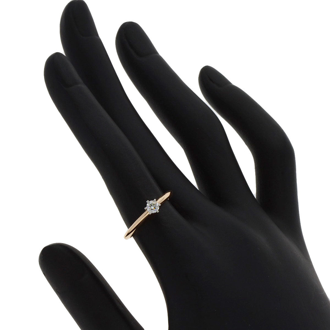 TIFFANY&Co. Ring K18PG , PT950 gold solitaire diamond Women Used Authentic