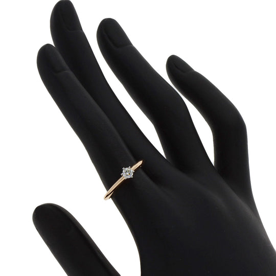 TIFFANY&Co. Ring K18PG , PT950 gold solitaire diamond Women Used Authentic