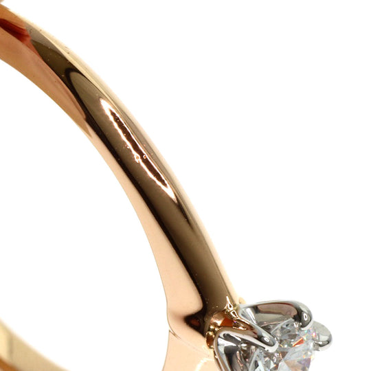 TIFFANY&Co. Ring K18PG , PT950 gold solitaire diamond Women Used Authentic