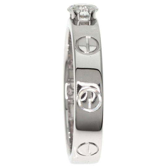 CARTIER Ring K18WG Silver Mini Love Ring 1P Diamond #49