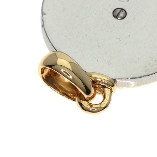 BVLGARI Pendant top K18YG , Stainless Steel gold Horoscope 1P Diamond Women(Unisex) Used Authentic