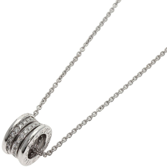 BVLGARI Necklace K18WG Silver B-zero1 be zero one diamond Women Used Authentic