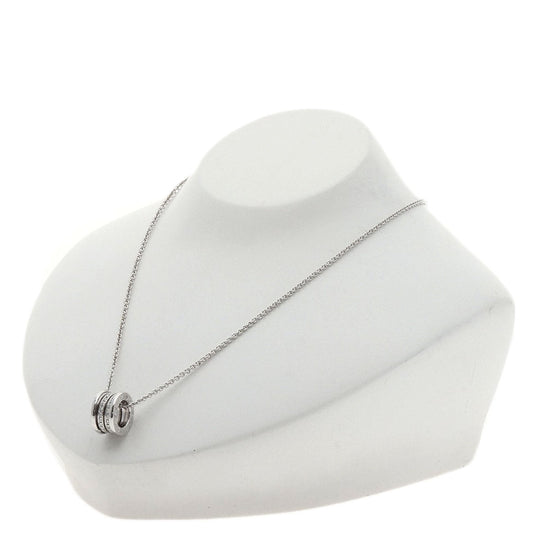 BVLGARI Necklace K18WG Silver B-zero1 be zero one diamond Women Used Authentic