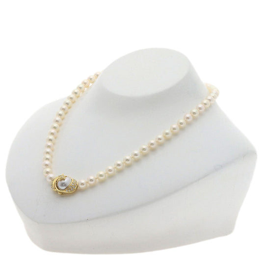 CHANEL Necklace 18K Yellow Gold white Comet Pearl Diamond