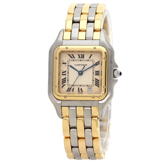CARTIER Watches Quartz W25028B8 Stainless Steel , SSxK18YG gold PANTHERE MM 3 ROW Ivory dial Boys Used Authentic