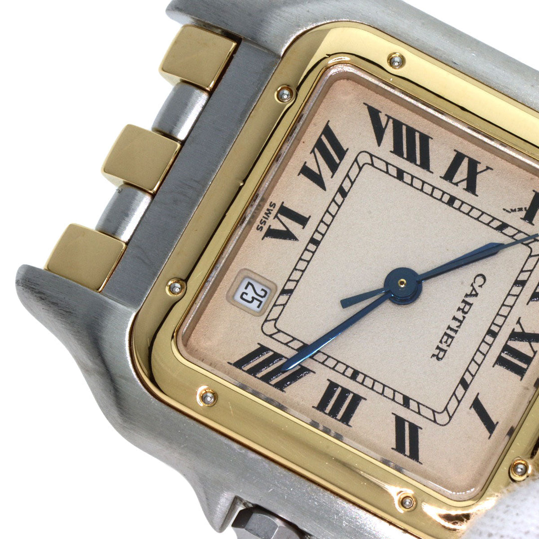 CARTIER Watches Quartz W25028B8 Stainless Steel , SSxK18YG gold PANTHERE MM 3 ROW Ivory dial Boys Used Authentic