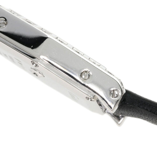 CARTIER Watches Quartz WJ2005W3 K18WG, leather Silver hexagonal laniere Silver dial Women Used Authentic