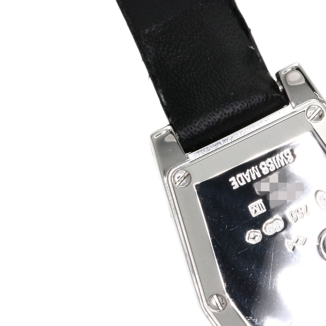 CARTIER Watches Quartz WJ2005W3 K18WG, leather Silver hexagonal laniere Silver dial Women Used Authentic