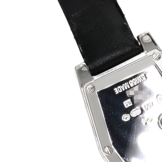 CARTIER Watches Quartz WJ2005W3 K18WG, leather Silver hexagonal laniere Silver dial Women Used Authentic