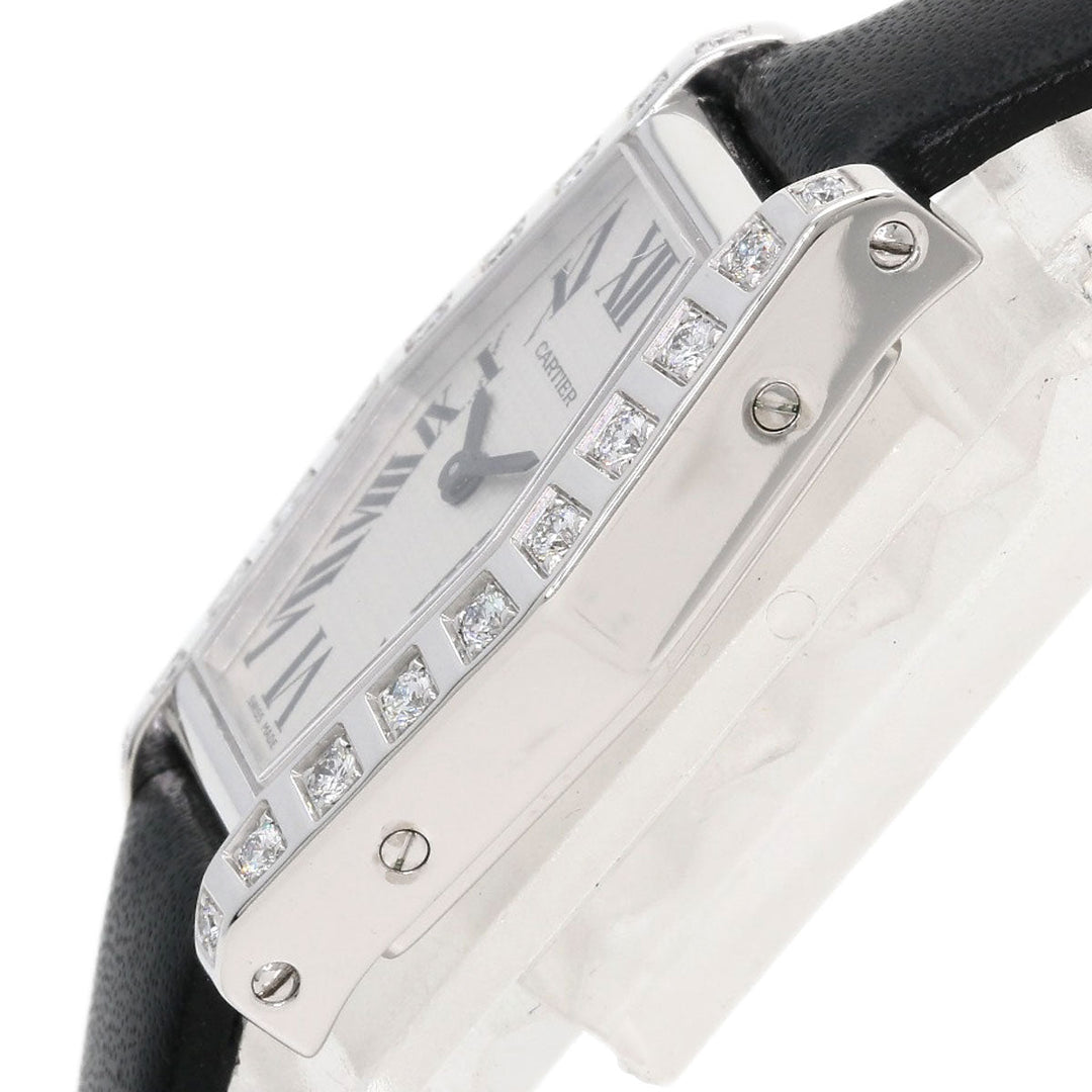 CARTIER Watches Quartz WJ2005W3 K18WG, leather Silver hexagonal laniere Silver dial Women Used Authentic