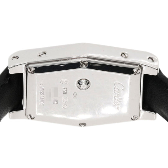 CARTIER Watches Quartz WJ2005W3 K18WG, leather Silver hexagonal laniere Silver dial Women Used Authentic