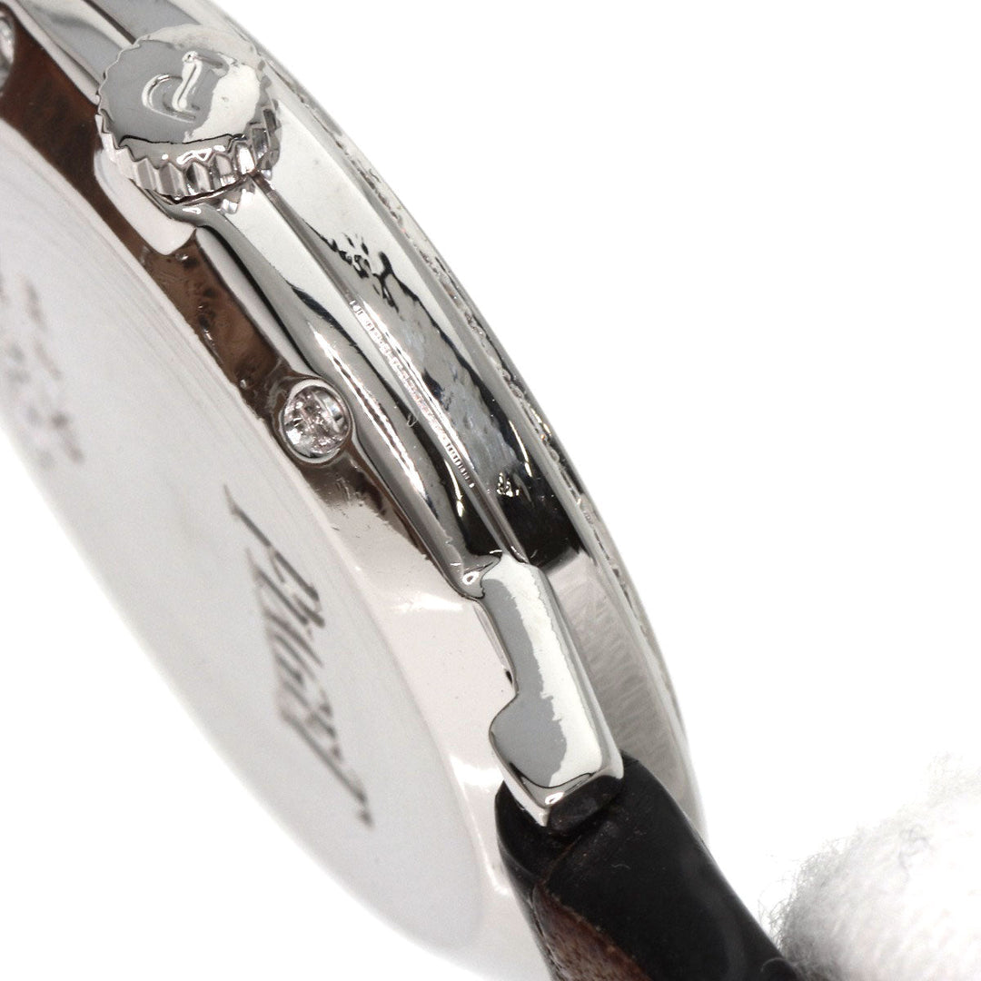 PIAGET Watches Quartz P10246 K18WG, leather Silver Arti Plato white dial Women Used Authentic