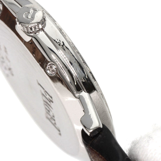 PIAGET Watches Quartz P10246 K18WG, leather Silver Arti Plato white dial Women Used Authentic