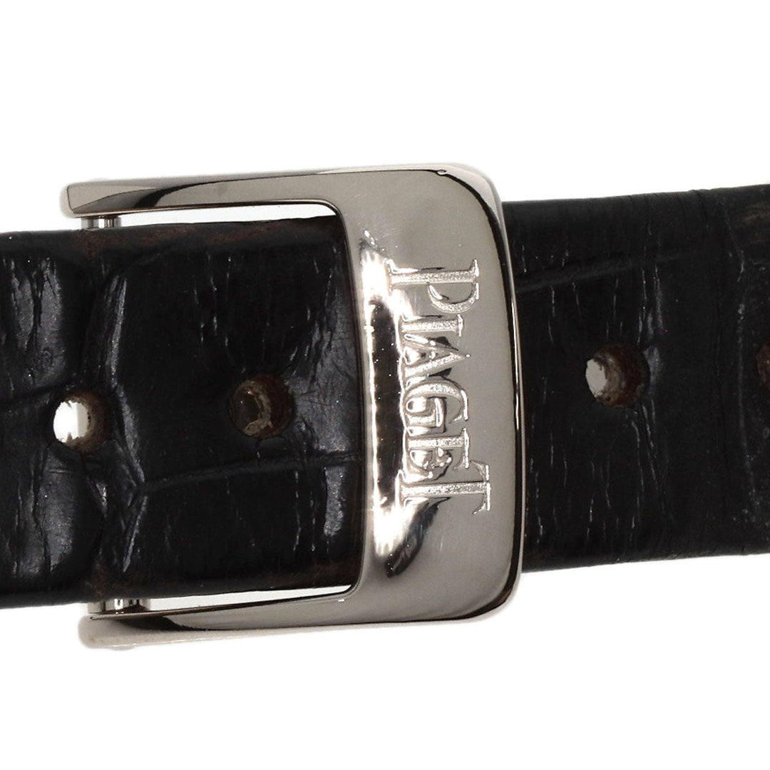 PIAGET Watches Quartz P10246 K18WG, leather Silver Arti Plato white dial Women Used Authentic