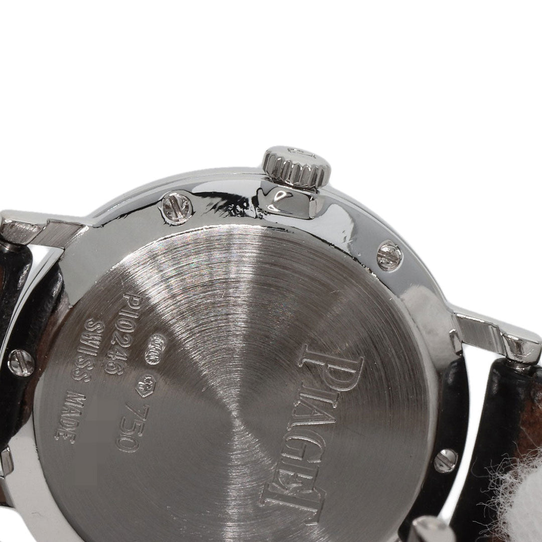 PIAGET Watches Quartz P10246 K18WG, leather Silver Arti Plato white dial Women Used Authentic