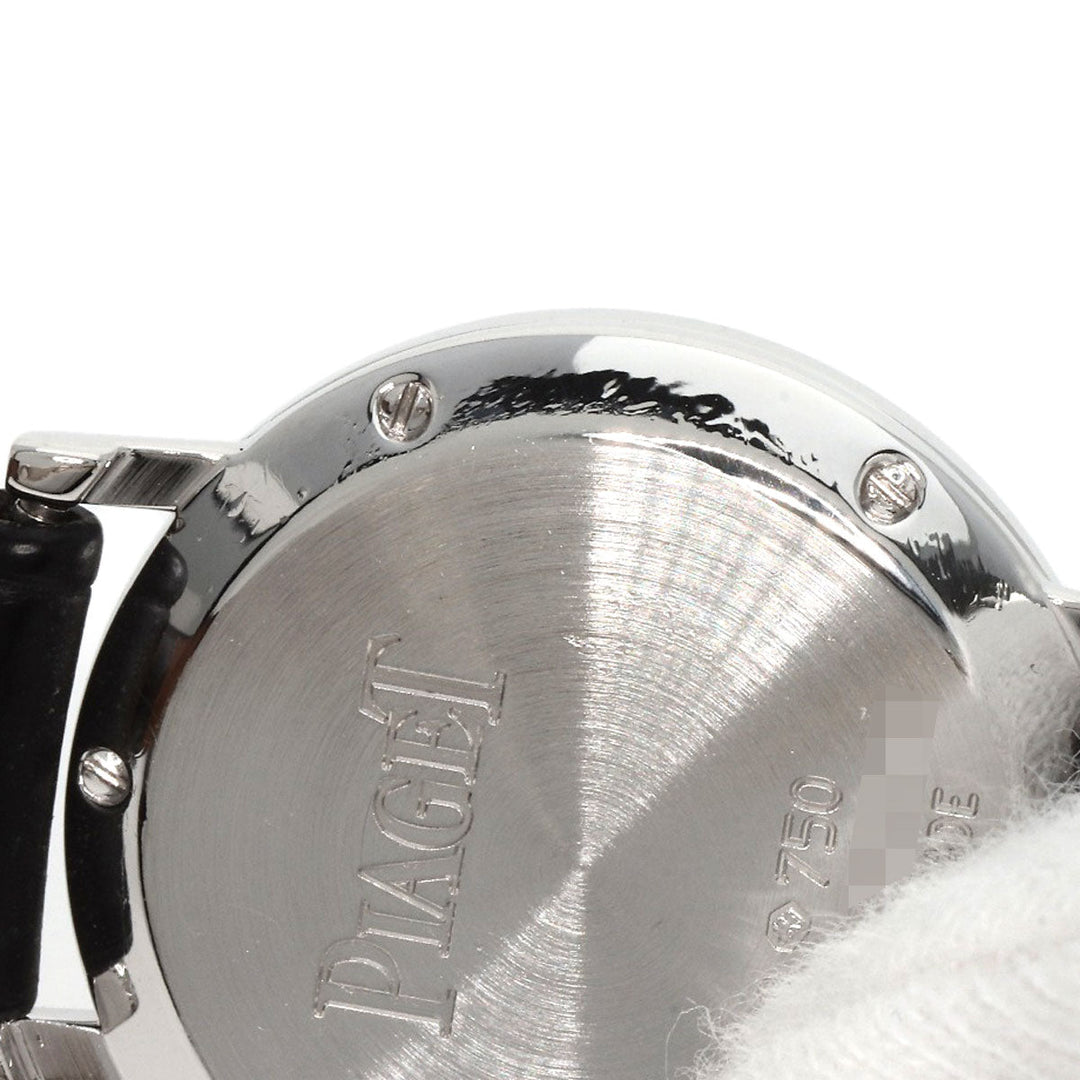 PIAGET Watches Quartz P10246 K18WG, leather Silver Arti Plato white dial Women Used Authentic