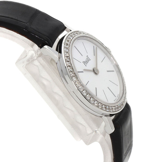 PIAGET Watches Quartz P10246 K18WG, leather Silver Arti Plato white dial Women Used Authentic