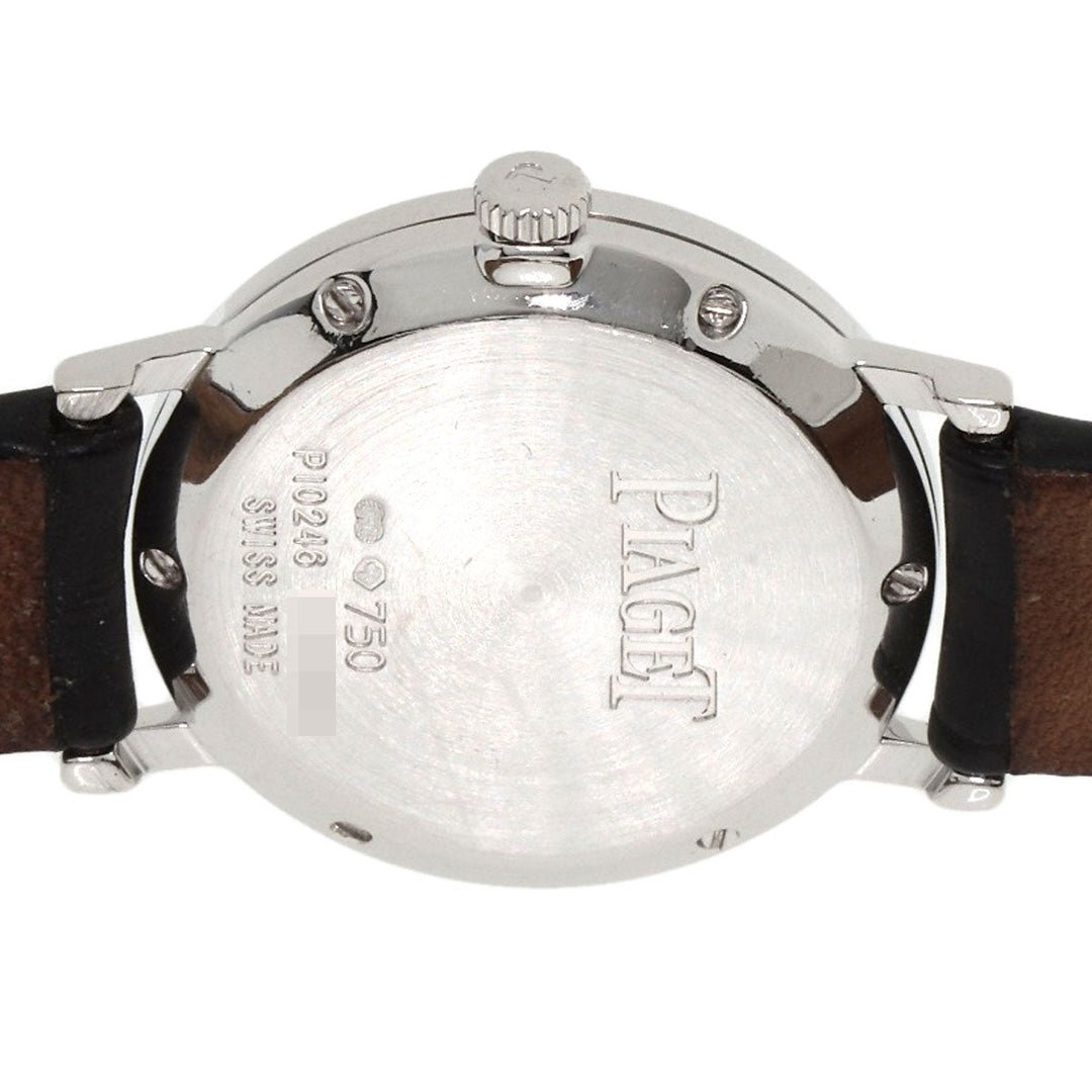 PIAGET Watches Quartz P10246 K18WG, leather Silver Arti Plato white dial Women Used Authentic