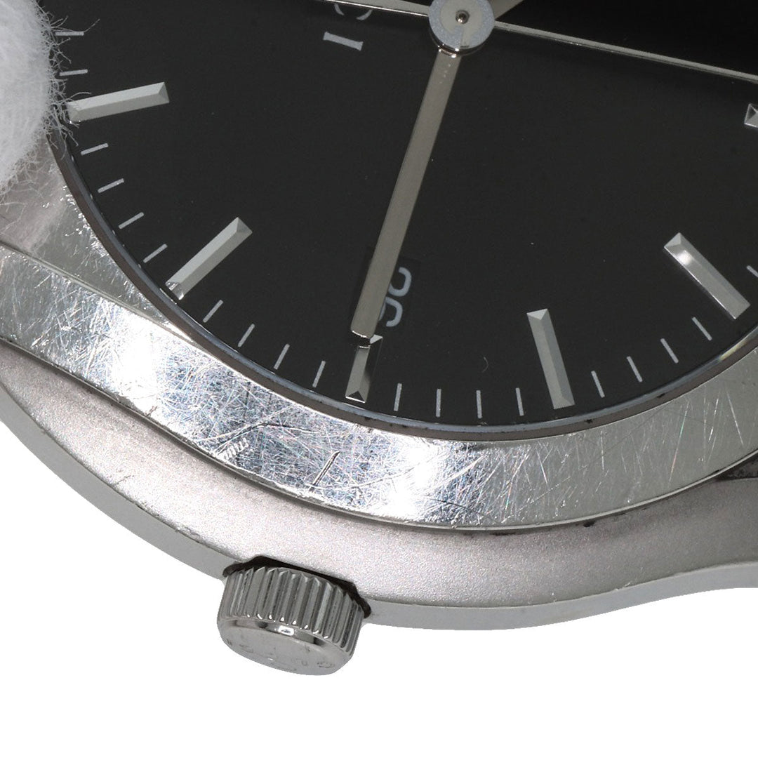 GUCCI Watches Quartz 5500XL Stainless Steel Silver Round face black dial mens Used Authentic