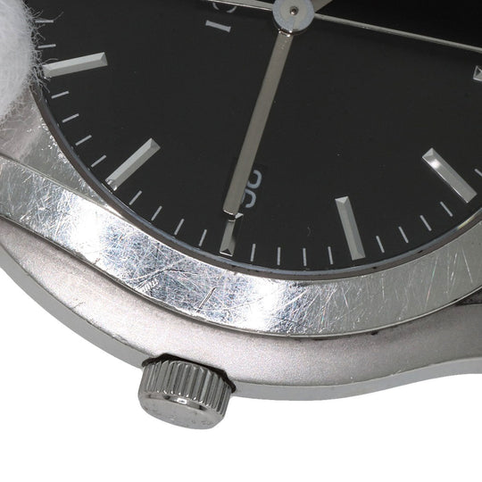 GUCCI Watches Quartz 5500XL Stainless Steel Silver Round face black dial mens Used Authentic