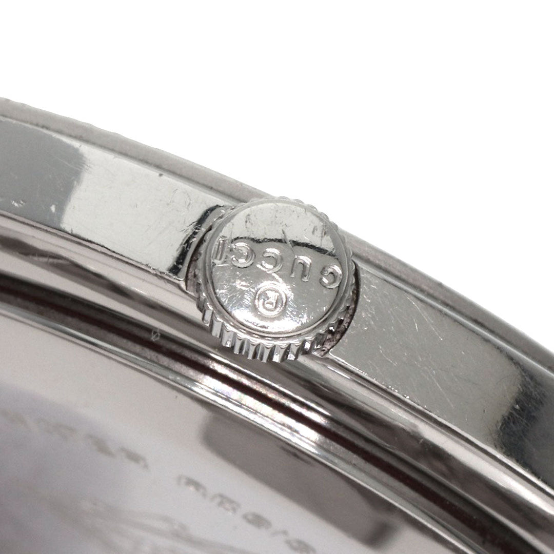 GUCCI Watches Quartz 5500XL Stainless Steel Silver Round face black dial mens Used Authentic