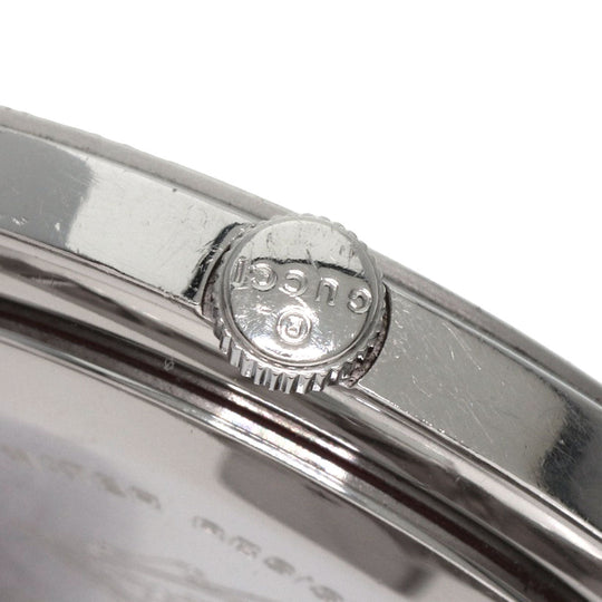 GUCCI Watches Quartz 5500XL Stainless Steel Silver Round face black dial mens Used Authentic