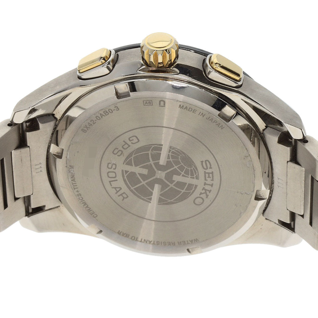 SEIKO Watches Solar Powered SBXB139 Titanium, Titanium Silver Astron black dial mens Used Authentic