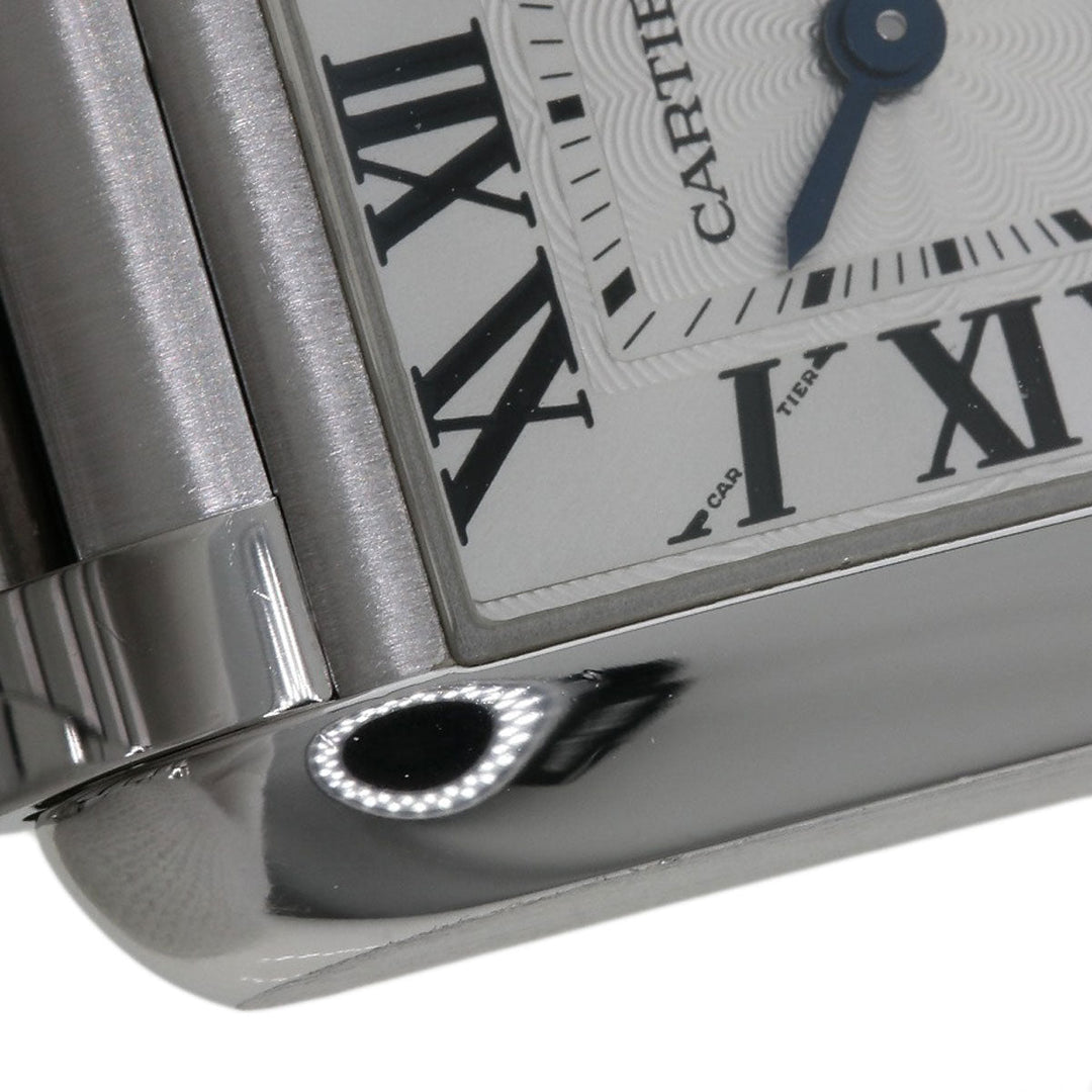 CARTIER Watches Quartz W5310022 Stainless Steel , Stainless Steel Silver Tank Anglaise SM Silver dial Women Used Authentic