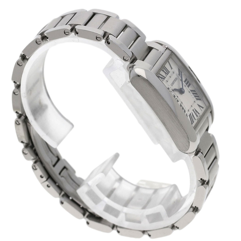 CARTIER Watches Quartz W5310022 Stainless Steel , Stainless Steel Silver Tank Anglaise SM Silver dial Women Used Authentic