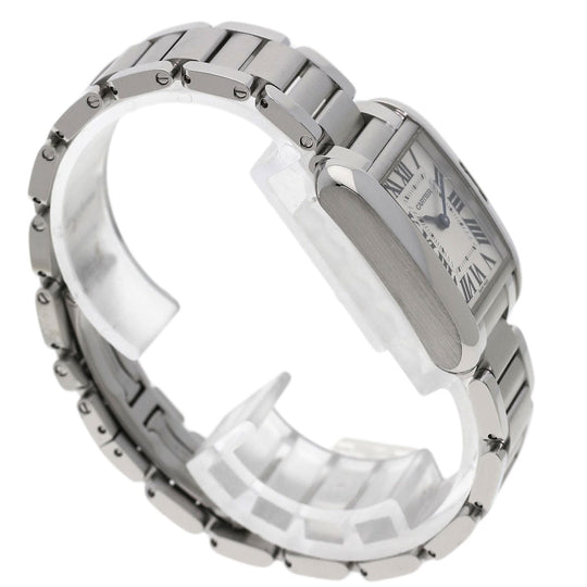 CARTIER Watches Quartz W5310022 Stainless Steel , Stainless Steel Silver Tank Anglaise SM Silver dial Women Used Authentic