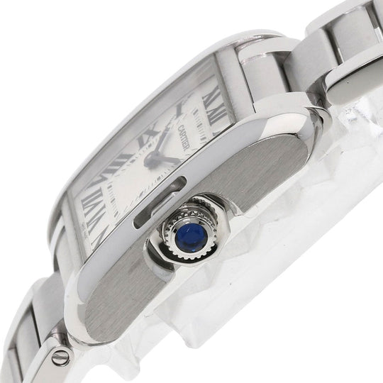 CARTIER Watches Quartz W5310022 Stainless Steel , Stainless Steel Silver Tank Anglaise SM Silver dial Women Used Authentic