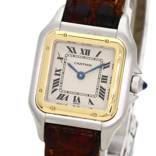 CARTIER Watches Quartz Stainless Steel Silver PANTHERESM Ivory dial