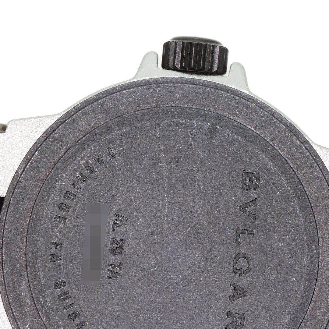 BVLGARI Watches Quartz AL29TA Aluminum, Rubber Silver aluminum Silver dial Women Used Authentic