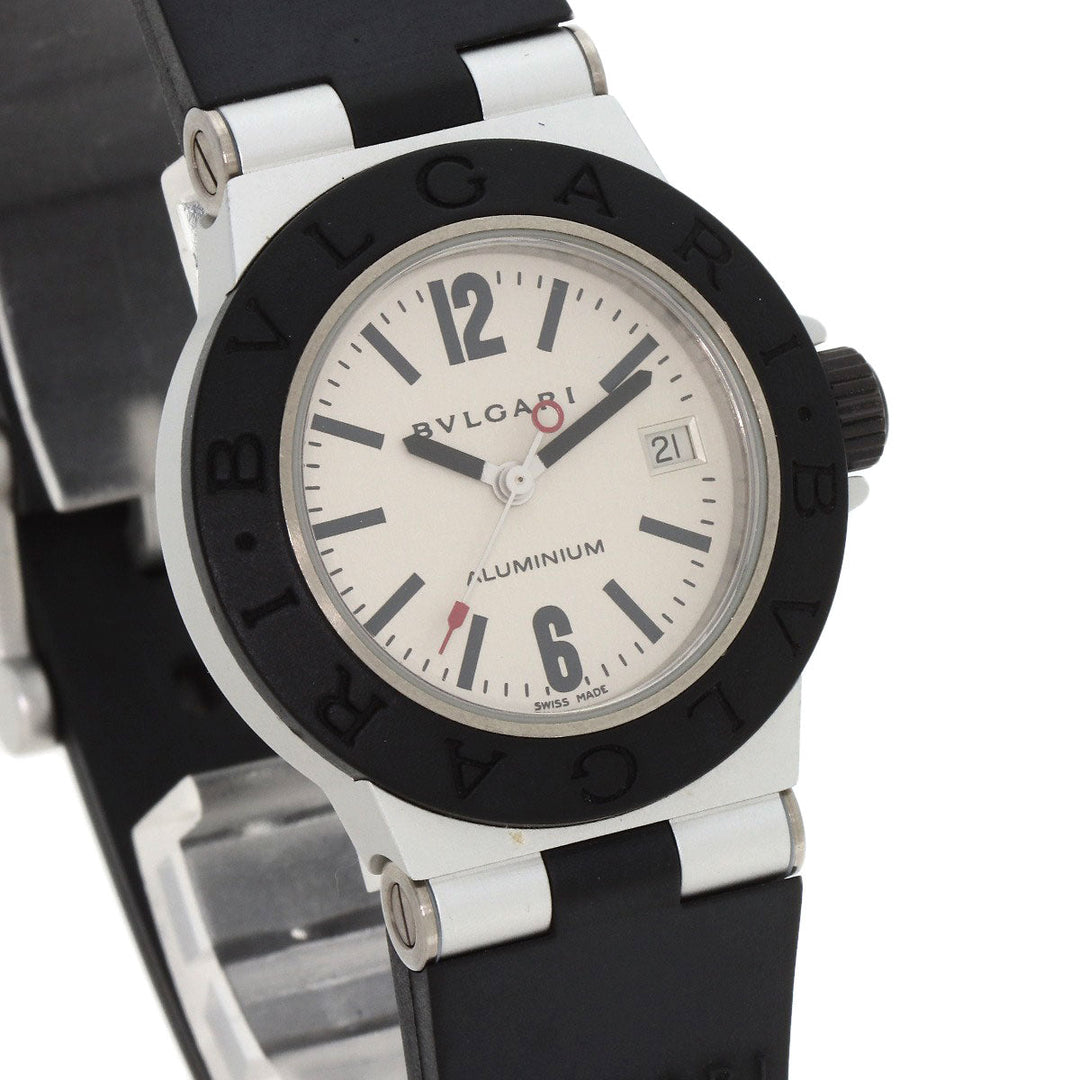 BVLGARI Watches Quartz AL29TA Aluminum, Rubber Silver aluminum Silver dial Women Used Authentic